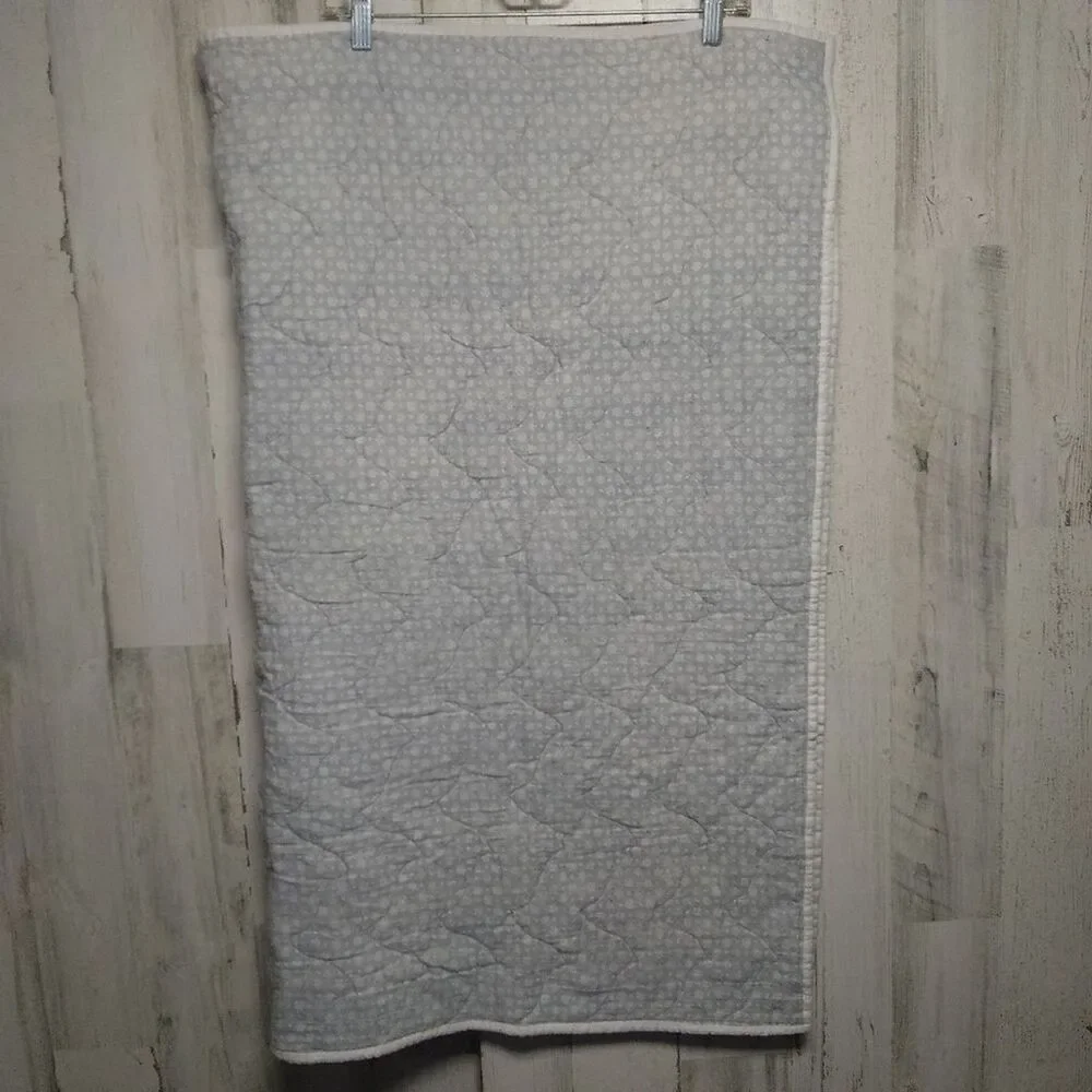 Handmade Embroidered Baby Quilt 43x36 inches
